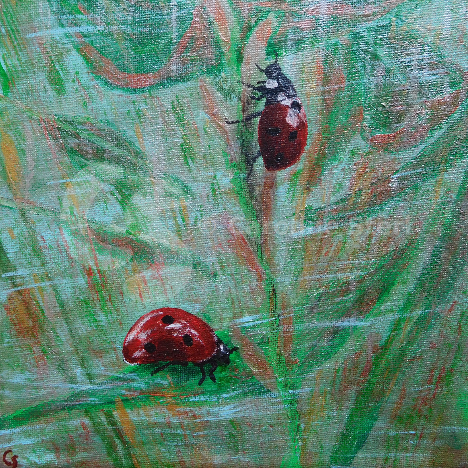Painting: Two Ladybirds